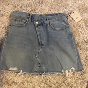 Agolde Blue Mini A-Line Skirt Casual